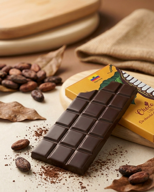 Chocolat artisanal Équateur – 55% Cacao Manabí GENEARCA (50g)